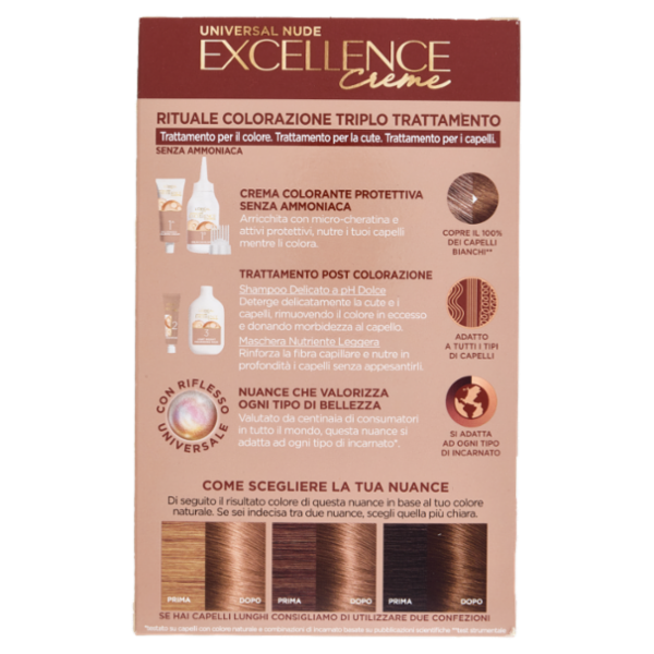 L'Oréal Paris Excellence Creme Universal Nude Colorazione Senza Ammoniaca 7U Biondo Universale