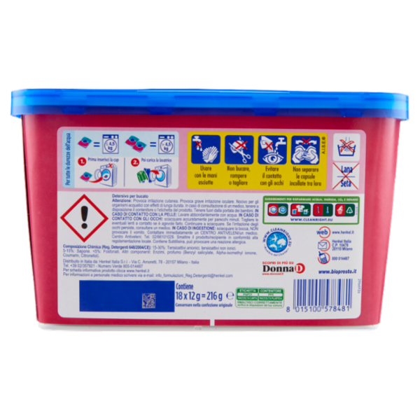 BIO PRESTO Power Caps Color 18 Lavaggi 18 x 12 g