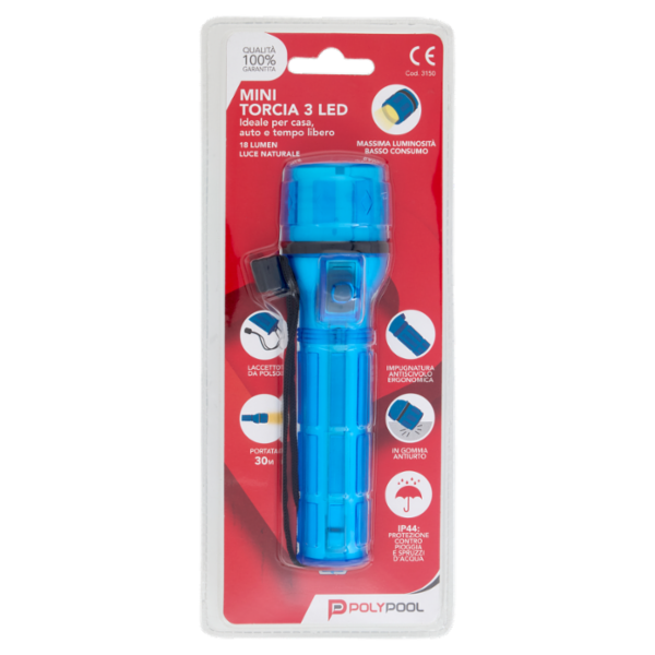 Polypool Mini Torcia 3 LED 18 Lumen