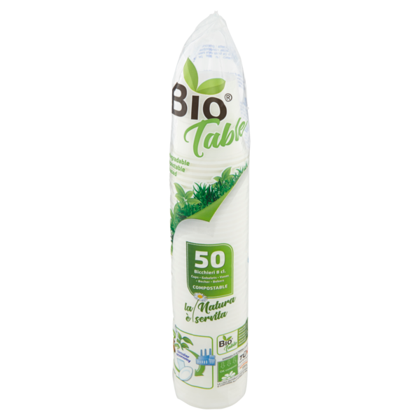 Bio Table Bicchieri 8 cl. Compostable 50 pz