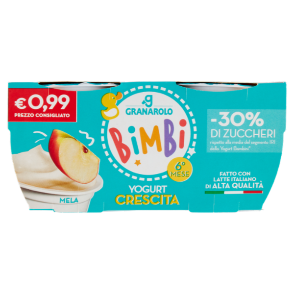 Granarolo Bimbi Yogurt Crescita Mela 2 x 100 g