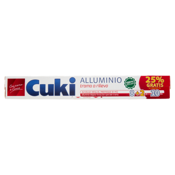 Cuki Conserva e Cuoce Alluminio trama a rilievo 8+2 m = 10 m