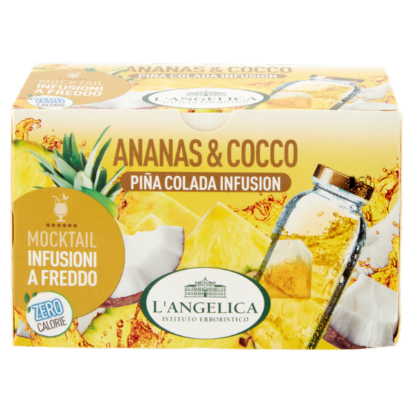 L'Angelica Mocktail Infusioni a Freddo Ananas & Cocco Piña Colada Infusion 18 Filtri 36 g