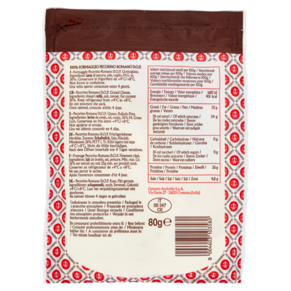 Auricchio Pecorissimo Pecorino Romano D.O.P. 80 g