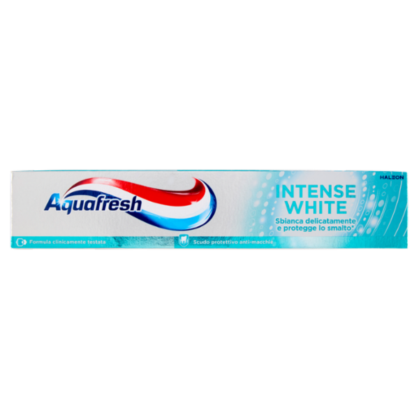 Aquafresh Intense White, Dentifricio Effetto Sbiancante, Gengive Sane Denti Forti Alito Fresco 75 ml