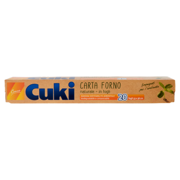 Cuki Cuoce Carta Forno naturale - in fogli 20 fogli 33x38 cm