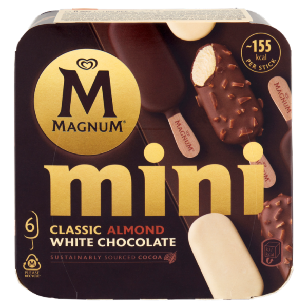 Magnum mini Classic Almond White Chocolate 6 Gelati 266 g