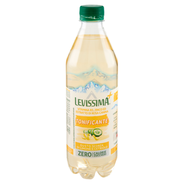 LEVISSIMA⁺ Tonificante, Acqua al gusto di Scorza di Limone e Cetriolo 50 cl