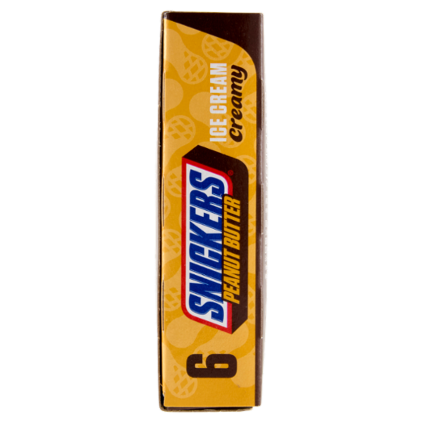 Snickers Barretta Gelato al cioccolato con burro d'arachidi e arachidi tostate, Multipack da 6 x 39g