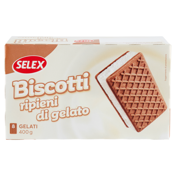 Selex 8 Biscotti Ripieni di Gelato 400 g