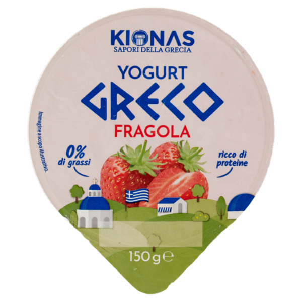 Kionas Yogurt Greco Fragola 0% di grassi 150 g