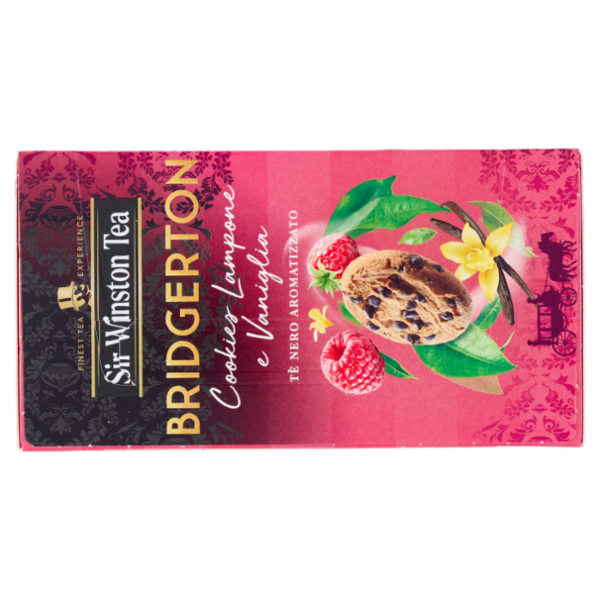 Sir Winston Tea Bridgerton Cookies Lampone e Vaniglia Tè Nero Aromatizzato 20 x 1,75 g