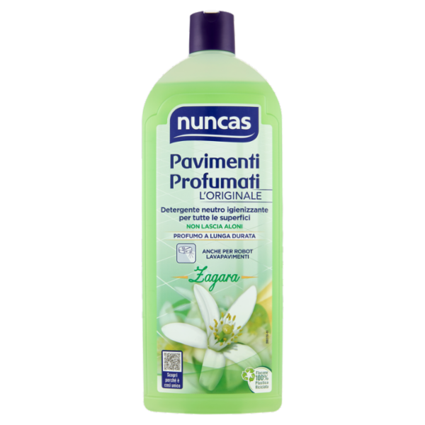 nuncas Pavimenti Profumati Detergente neutro igienizzante per tutte le superfici Zagara 1 l