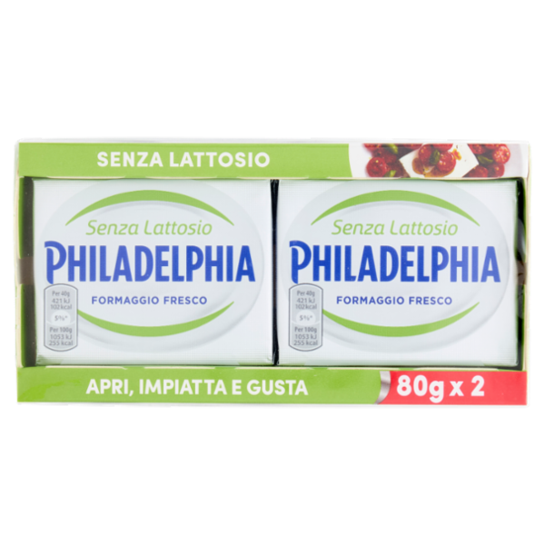 Philadelphia Senza Lattosio formaggio fresco spalmabile Senza Lattosio - 2x80g