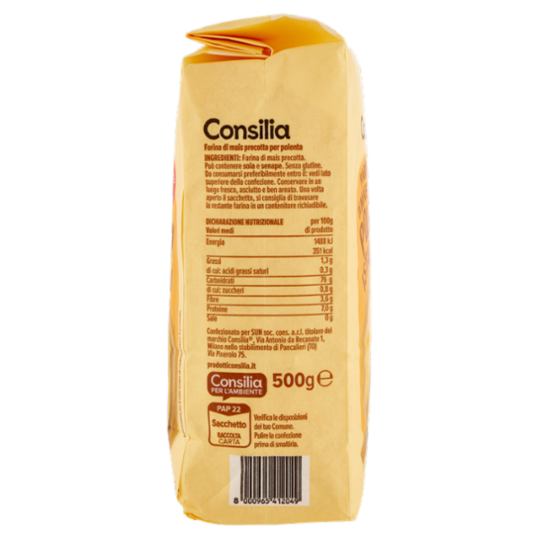 Consilia Farina di Mais per Polenta Istantanea 500 g