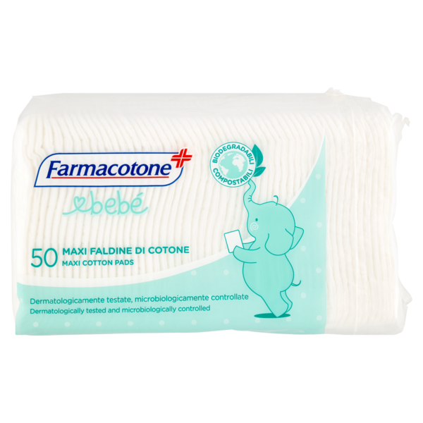 Farmacotone bebé Maxi Faldine di Cotone 50 pz