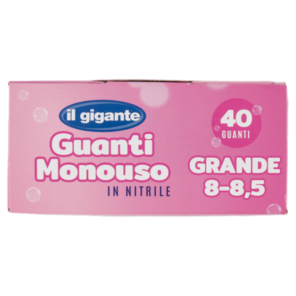 IL GIGANTE Guanti Monouso in Nitrile Grande 8 - 8,5 40 Guanti