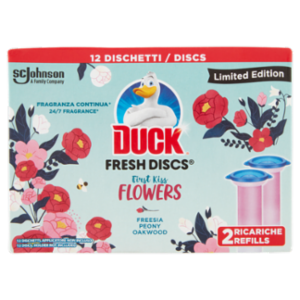Duck Fresh Discs - Doppia Ricarica, Fragranza Fresia&Peonia, 2 x 36 Ml