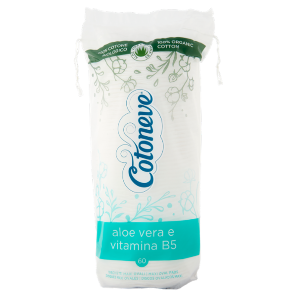 Cotoneve aloe vera e vitamina B5 Dischetti Maxi Ovali 60 pz