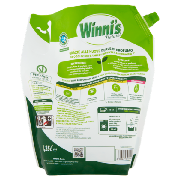 Winni's Naturel Ammorbidente Concentrato Orchidea pouch 50 Lavaggi 1,25 l