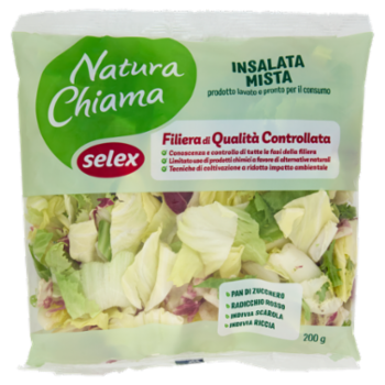 Selex Natura Chiama Insalata Mista Lavata e Pronta Per Il Consumo 200 g