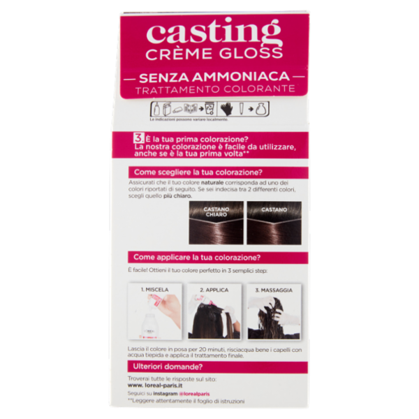L'Oréal Paris Tinta Capelli Casting Creme Gloss, Senza Ammoniaca, 415 Marron Glacé