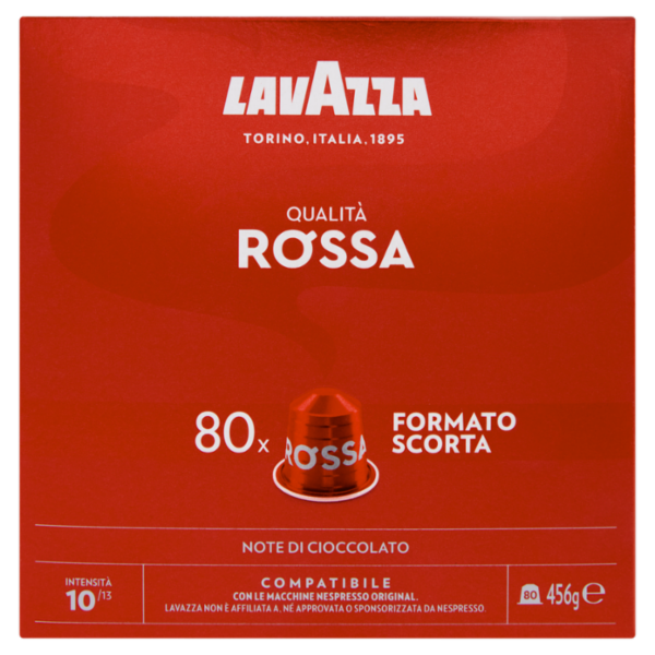 Lavazza Qualità Rossa Compatibile con Nespresso Original 80 Capsule 456 g
