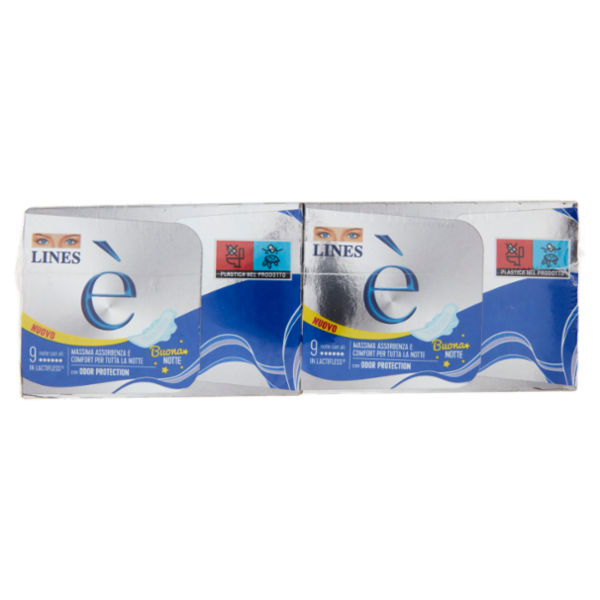 Lines è Assorbenti notte con ali 4 x 9 pz
