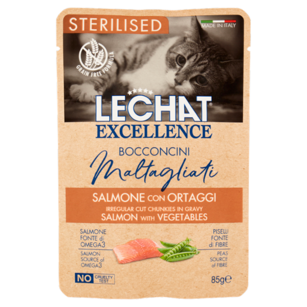 LeChat Excellence Bocconcini Maltagliati Salmone con Ortaggi 85 g