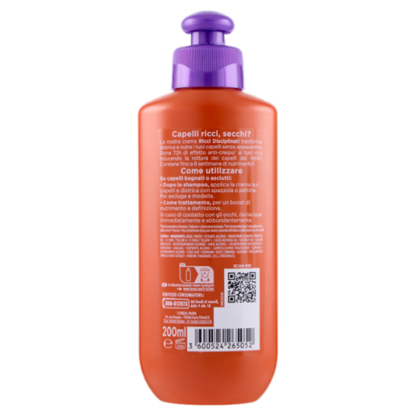 Elvive Olio Straordinario d'Amla Ricci Disciplinati Crema Distrincante Senza Risciacquo 200 ml