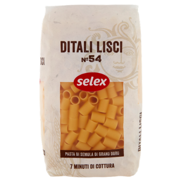 Selex Pasta di Semola Trafilata al Teflon Ditali Lisci 500 g