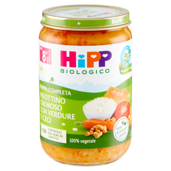 HiPP Biologico Risottino Cremoso con Verdure e Ceci 220 g