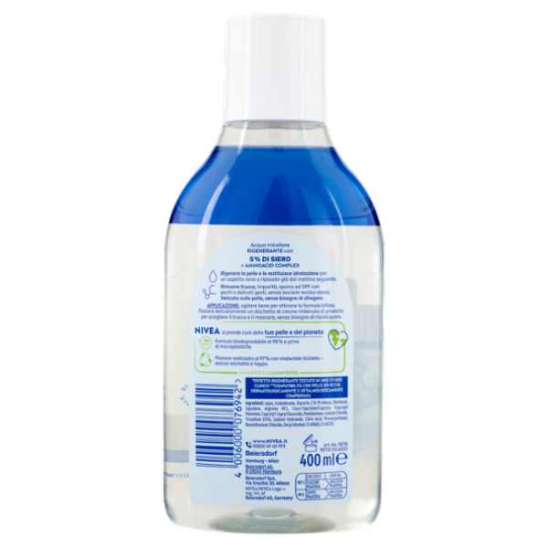 Nivea Acqua micellare Rigenerante per Pelli Stanche e Sensibili 400 ml