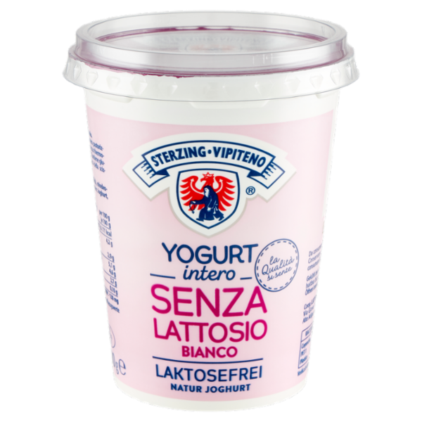 Sterzing Vipiteno Yogurt intero Senza Lattosio Bianco 500 g