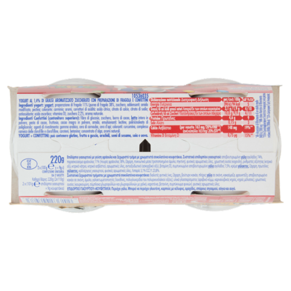 DANONE Super Mario, Yogurt gusto Fragola con Confettini, 2x110g