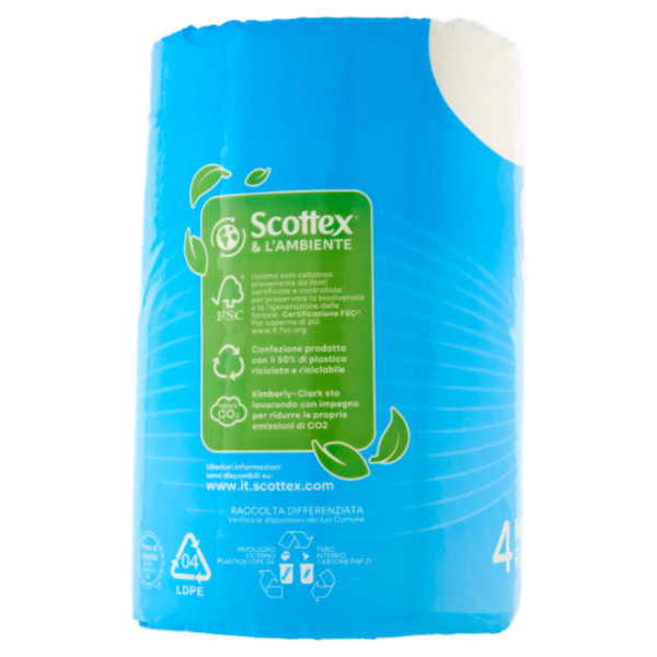 Scottex Pulito Completo Carta Igienica Maxi Rotoli 4 pz