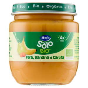 Hero Solo Bio Pera, Banana e Carota 120 g