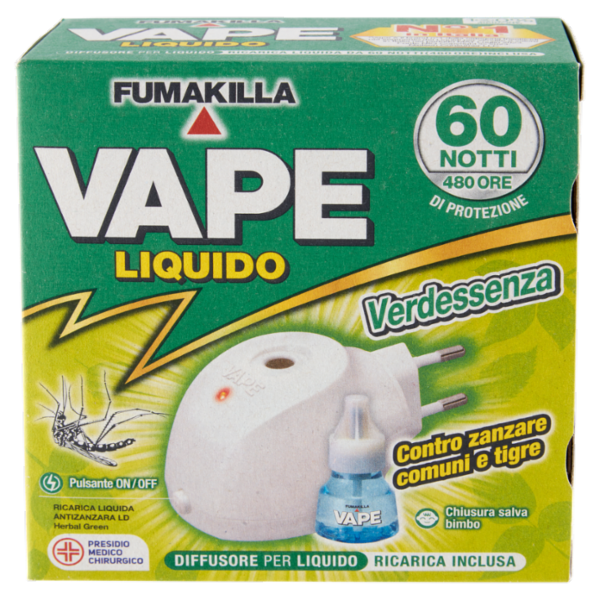 VAPE Elettroemanatore Liquido Verdessenza + Ricarica 30 ml