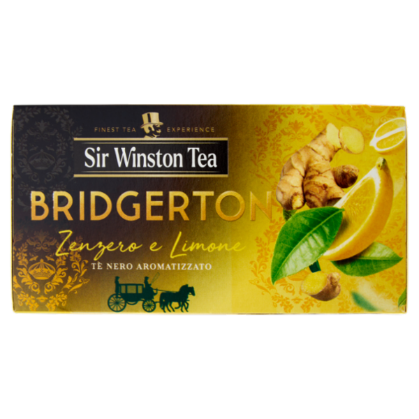 Sir Winston Tea Bridgerton Zenzero e Limone Tè Nero Aromatizzato 20 x 1,75 g