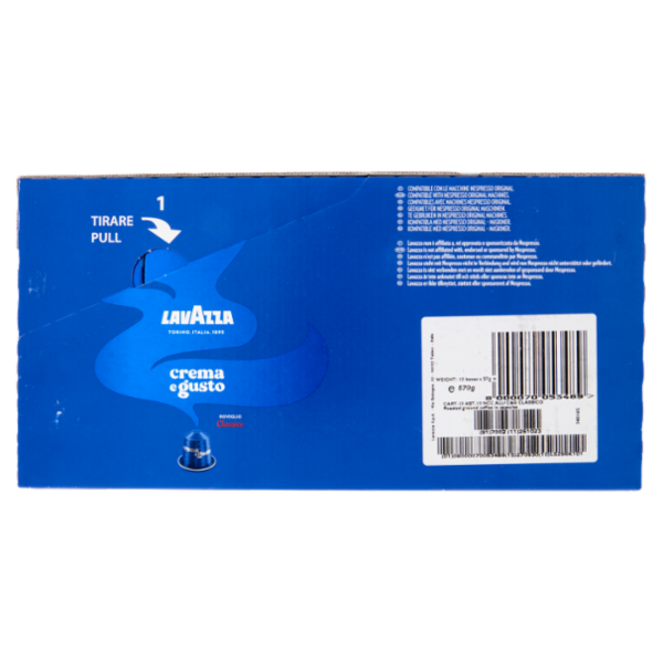 Lavazza crema e gusto Classico Compatibile con Nespresso Original 10 Capsule 10x5,7g