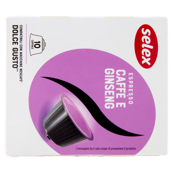 Selex Caffè e Ginseng Espresso in Capsule Compatibili Dolce Gusto 10 pezzi