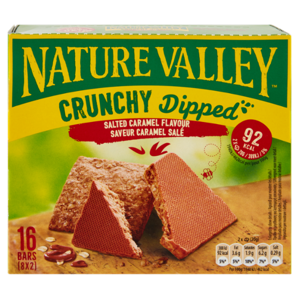 Nature Valley Crunchy Dipped Salted Caramel Flavour 8 x 20 g