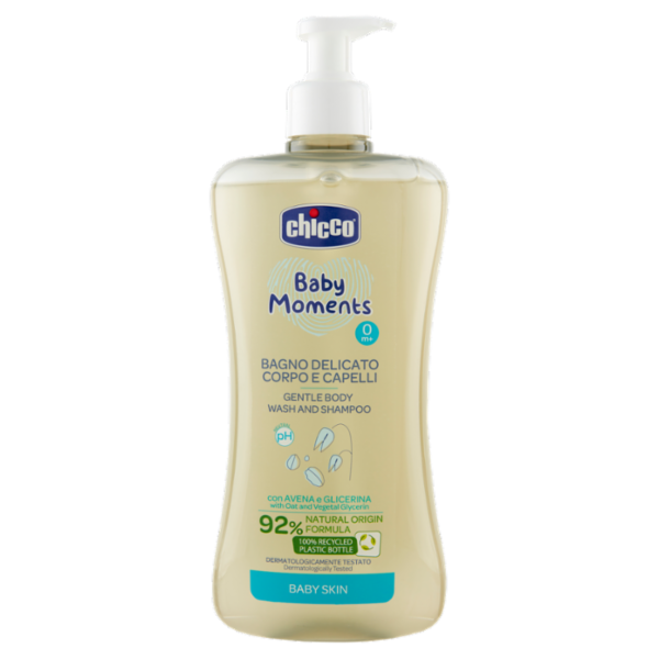 chicco Baby Moments Bagno Delicato Corpo e Capelli 0m+ 500 mL