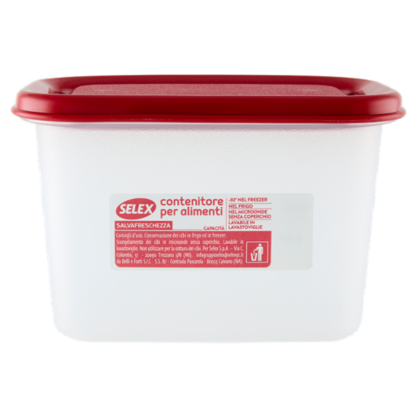 Selex Contenitore per Alimenti Freezer/Frigo Rettangolare 0,70 L