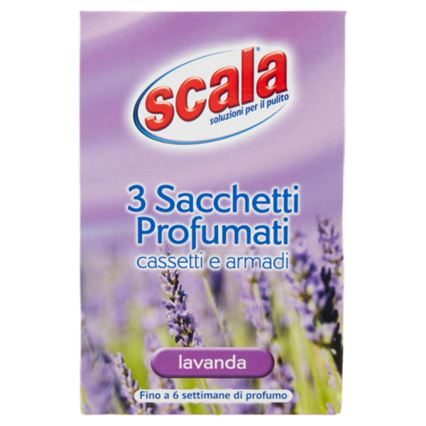 scala Sacchetti Profumati cassetti e armadi lavanda 3 x 7 g