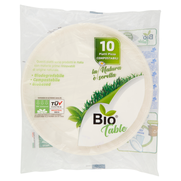 Bio Table Piatti Pizza Compostabili 10 pz
