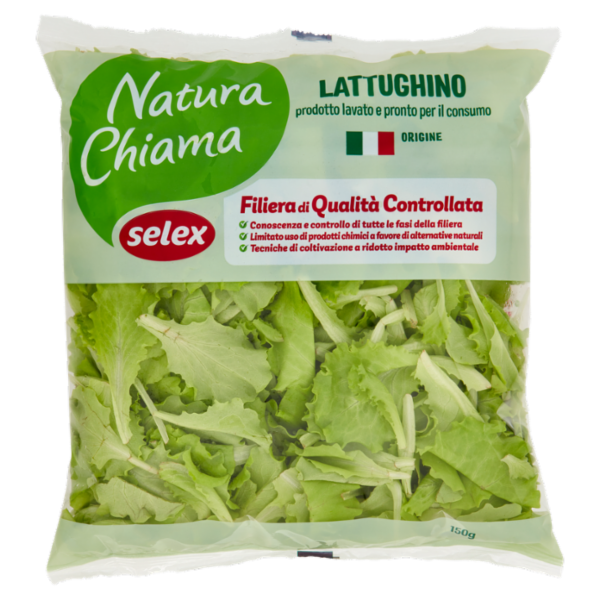 Selex Natura Chiama Lattughino Lavato e Pronto per il Consumo 150 g