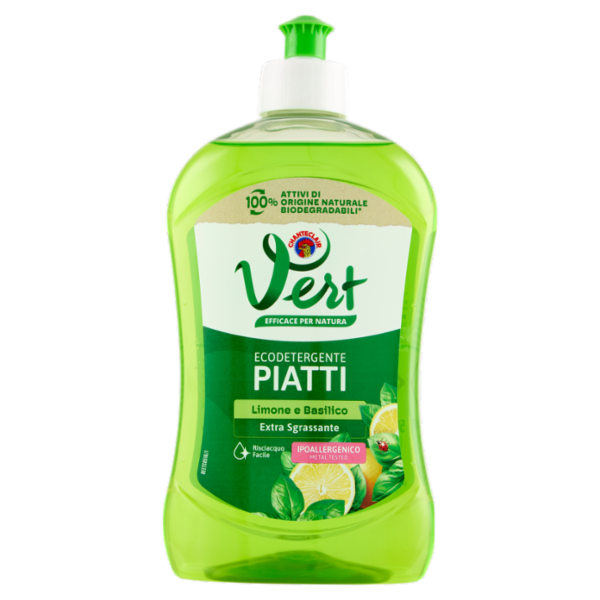 Vert di Chanteclair Ecodetergente Piatti Limone e Basilico 500 ml