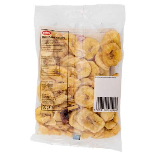 Selex Chips di Banana Fritta e Zuccherata 90 g
