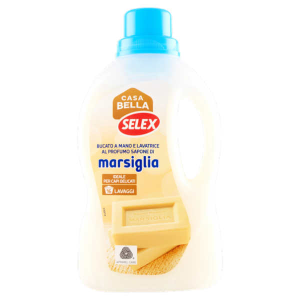 Selex Casa Bella Detersivo a Mano e in Lavatrice Liquido Marsiglia 16 Lavaggi 1 L